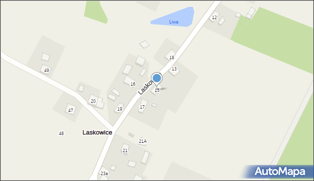 Laskowice, Laskowice, 15, mapa Laskowice