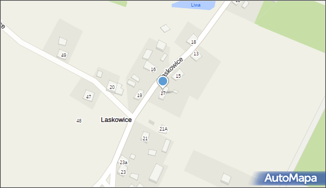 Laskowice, Laskowice, 17, mapa Laskowice