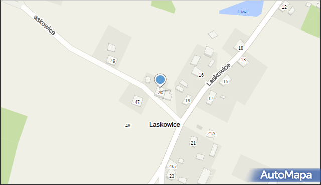 Laskowice, Laskowice, 20, mapa Laskowice