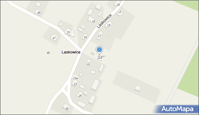 Laskowice, Laskowice, 21A, mapa Laskowice