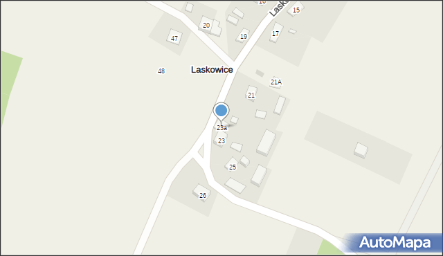 Laskowice, Laskowice, 23a, mapa Laskowice