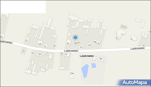 Laskowiec, Laskowiec, 12, mapa Laskowiec