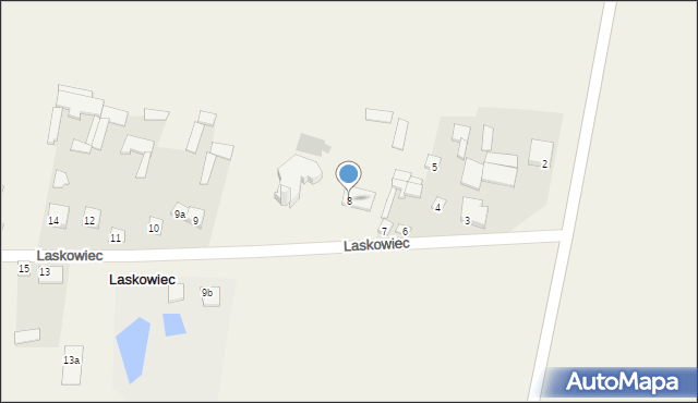 Laskowiec, Laskowiec, 8, mapa Laskowiec