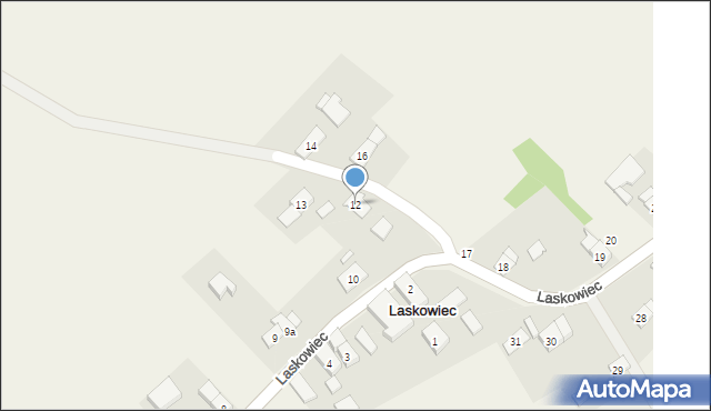 Laskowiec, Laskowiec, 12, mapa Laskowiec