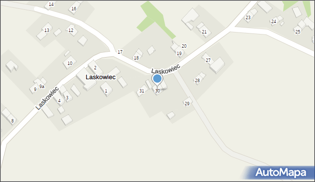 Laskowiec, Laskowiec, 30, mapa Laskowiec