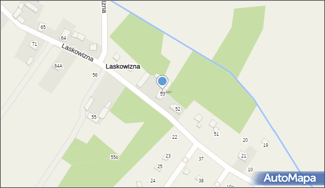 Laskowizna, Laskowizna, 53, mapa Laskowizna