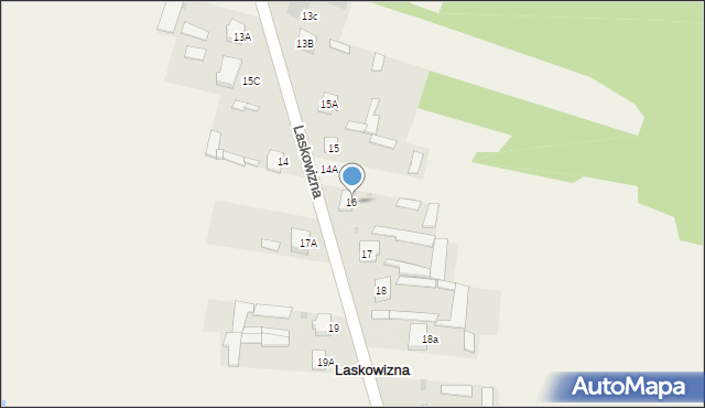 Laskowizna, Laskowizna, 16, mapa Laskowizna