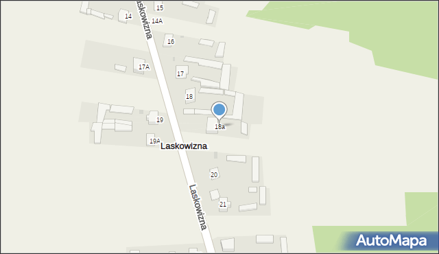 Laskowizna, Laskowizna, 18a, mapa Laskowizna