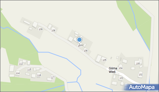 Laskówka, Laskówka, 107, mapa Laskówka