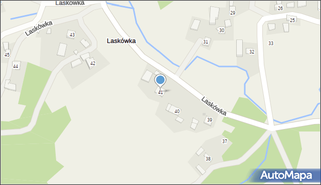 Laskówka, Laskówka, 41, mapa Laskówka