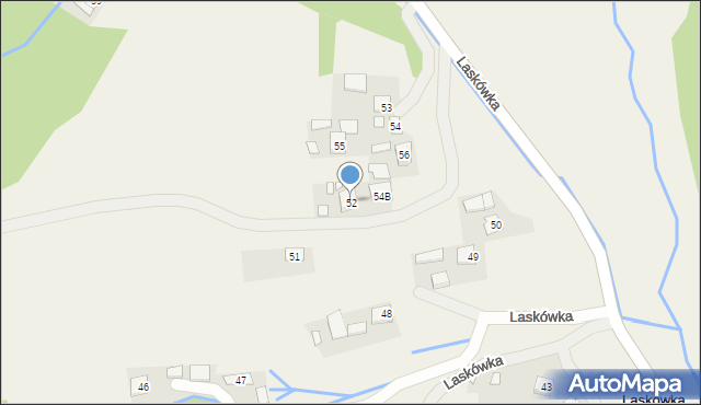 Laskówka, Laskówka, 52, mapa Laskówka