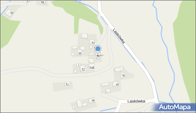 Laskówka, Laskówka, 56, mapa Laskówka