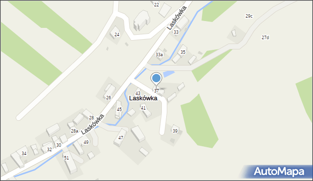 Laskówka, Laskówka, 37, mapa Laskówka