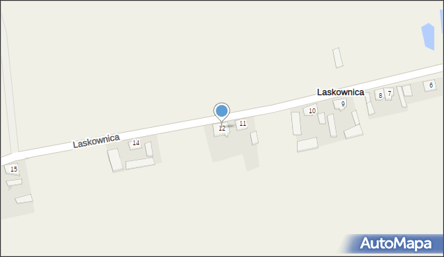Laskownica, Laskownica, 12, mapa Laskownica