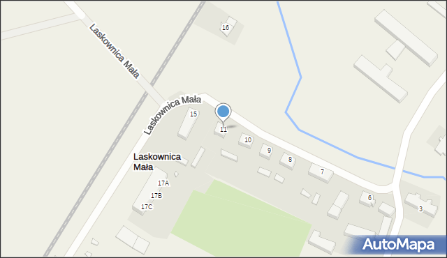 Laskownica Mała, Laskownica Mała, 11, mapa Laskownica Mała