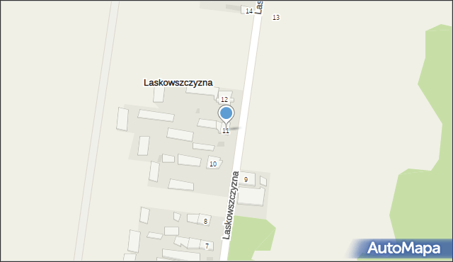 Laskowszczyzna, Laskowszczyzna, 11, mapa Laskowszczyzna