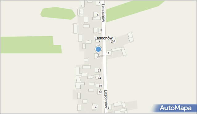 Lasochów, Lasochów, 12, mapa Lasochów