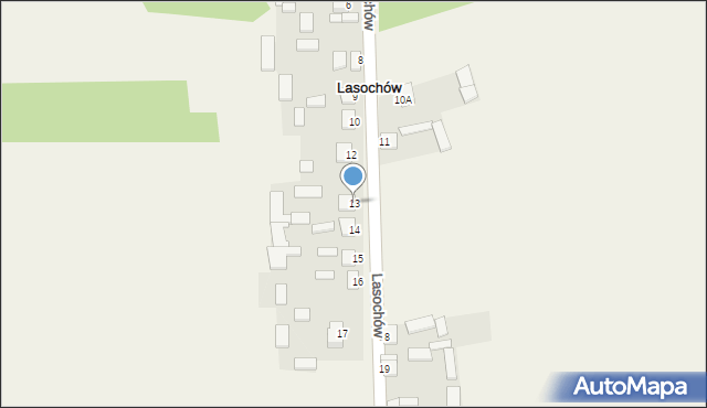 Lasochów, Lasochów, 13, mapa Lasochów