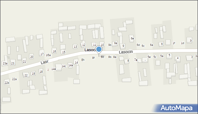 Lasocin, Lasocin, 8e, mapa Lasocin