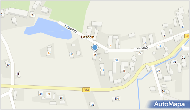 Lasocin, Lasocin, 35, mapa Lasocin