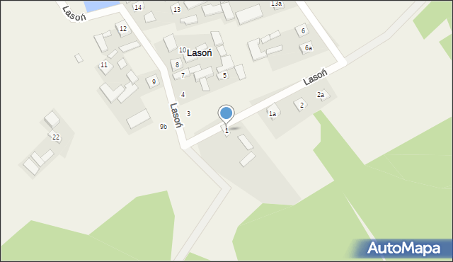 Lasoń, Lasoń, 1, mapa Lasoń