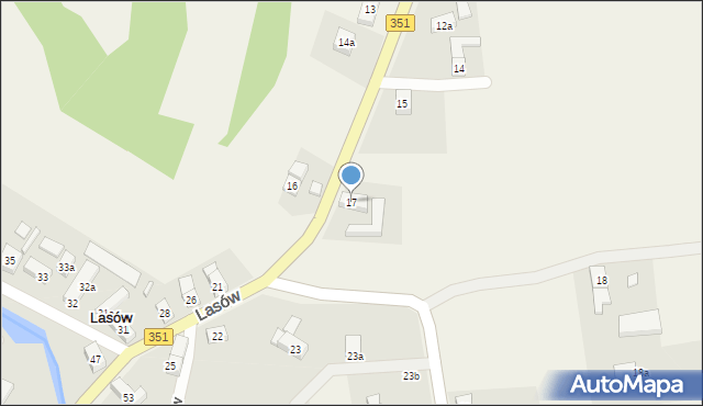 Lasów, Lasów, 17, mapa Lasów