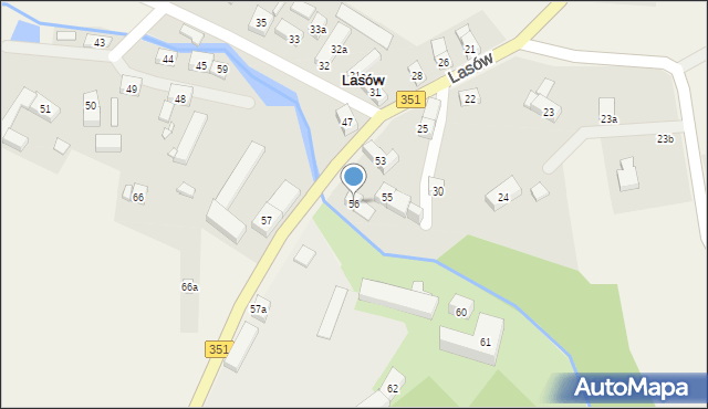 Lasów, Lasów, 56, mapa Lasów