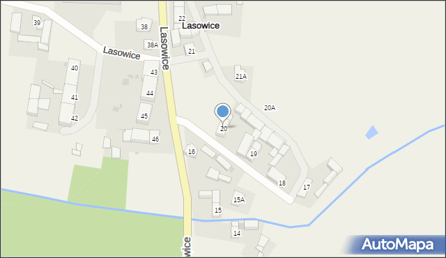 Lasowice, Lasowice, 20, mapa Lasowice