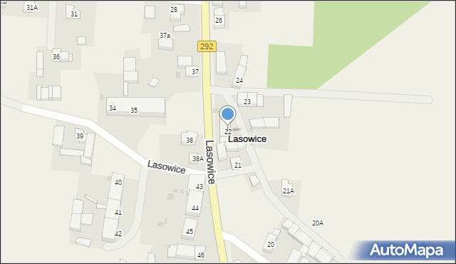 Lasowice, Lasowice, 22, mapa Lasowice