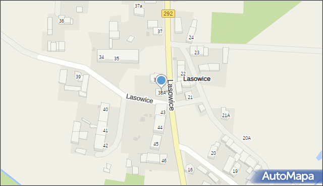 Lasowice, Lasowice, 38A, mapa Lasowice