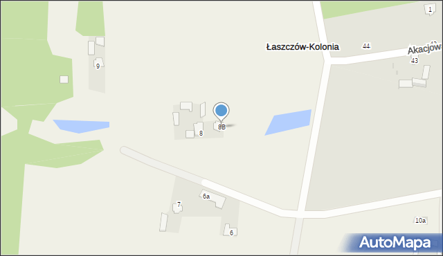 Łaszczów-Kolonia, Łaszczów-Kolonia, 8B, mapa Łaszczów-Kolonia