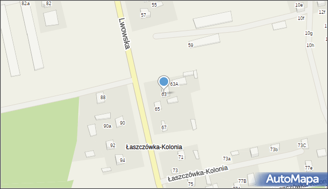 Łaszczówka-Kolonia, Łaszczówka-Kolonia, 63, mapa Łaszczówka-Kolonia