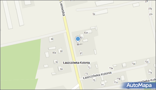 Łaszczówka-Kolonia, Łaszczówka-Kolonia, 65, mapa Łaszczówka-Kolonia
