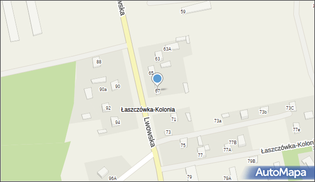 Łaszczówka-Kolonia, Łaszczówka-Kolonia, 67, mapa Łaszczówka-Kolonia