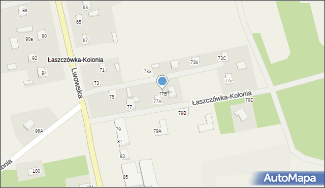 Łaszczówka-Kolonia, Łaszczówka-Kolonia, 77B, mapa Łaszczówka-Kolonia