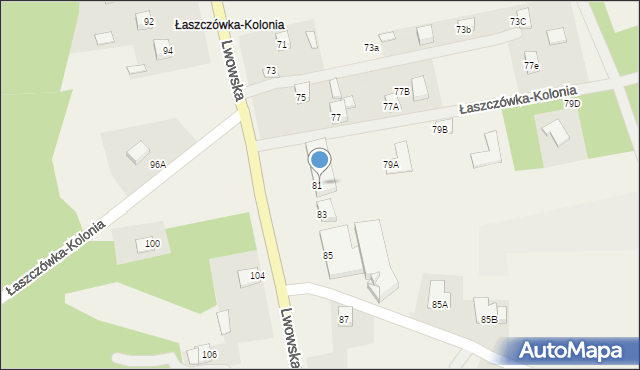 Łaszczówka-Kolonia, Łaszczówka-Kolonia, 81, mapa Łaszczówka-Kolonia