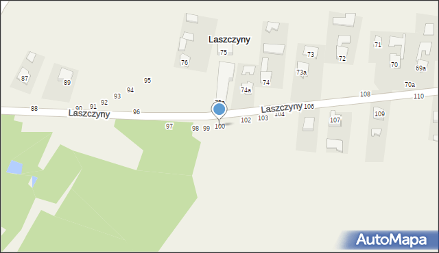 Laszczyny, Laszczyny, 100, mapa Laszczyny