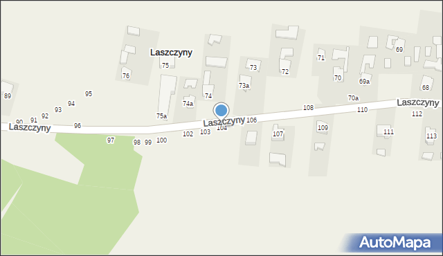 Laszczyny, Laszczyny, 104, mapa Laszczyny