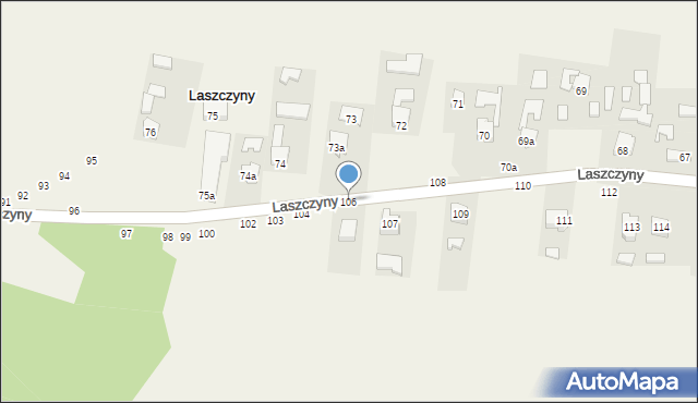 Laszczyny, Laszczyny, 106, mapa Laszczyny