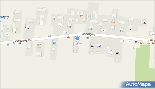 Laszczyny, Laszczyny, 111, mapa Laszczyny