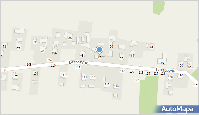 Laszczyny, Laszczyny, 67, mapa Laszczyny