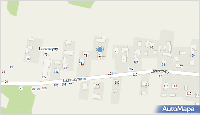 Laszczyny, Laszczyny, 72, mapa Laszczyny