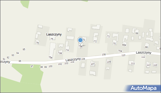 Laszczyny, Laszczyny, 73a, mapa Laszczyny