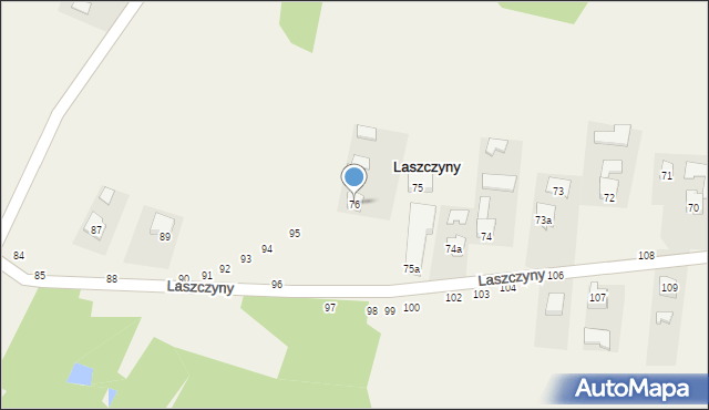 Laszczyny, Laszczyny, 76, mapa Laszczyny