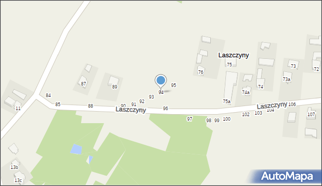 Laszczyny, Laszczyny, 94, mapa Laszczyny