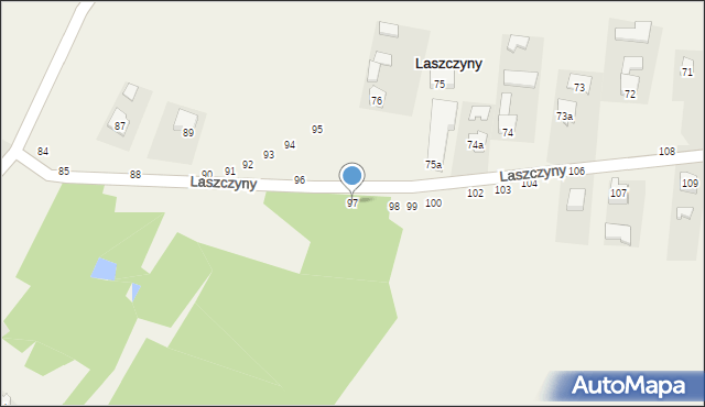 Laszczyny, Laszczyny, 97, mapa Laszczyny