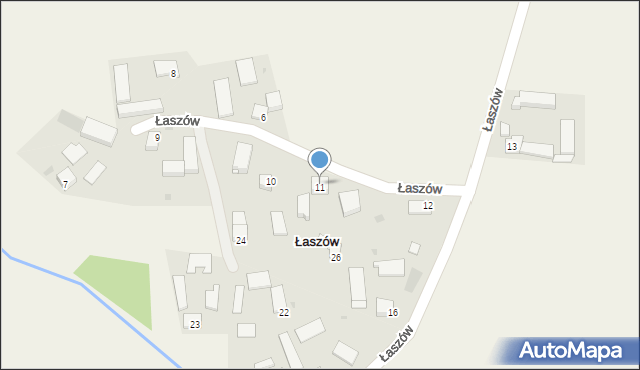 Łaszów, Łaszów, 11, mapa Łaszów