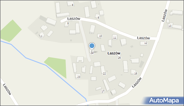 Łaszów, Łaszów, 24, mapa Łaszów