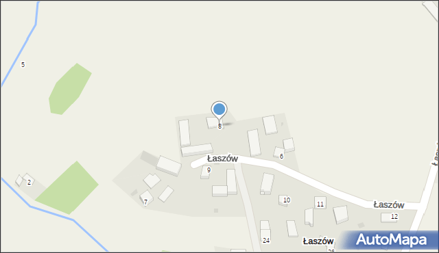 Łaszów, Łaszów, 8, mapa Łaszów