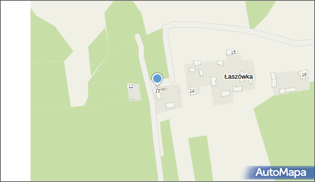 Łaszówka, Łaszówka, 13, mapa Łaszówka